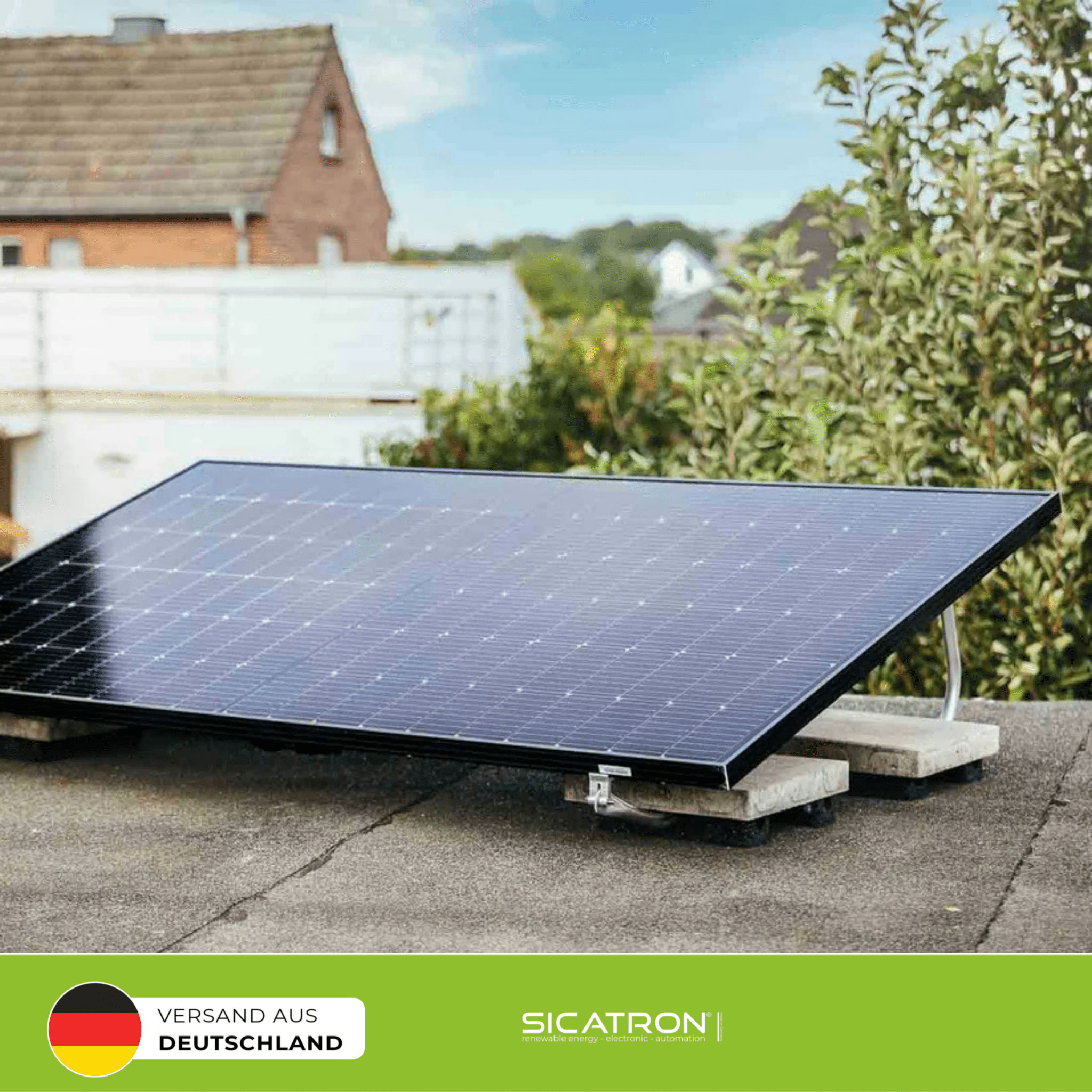 Sicatron 2000 W Balkonkraftwerk - 4x 500W Bifazial - Anker Solix Solarbank 2 Pro