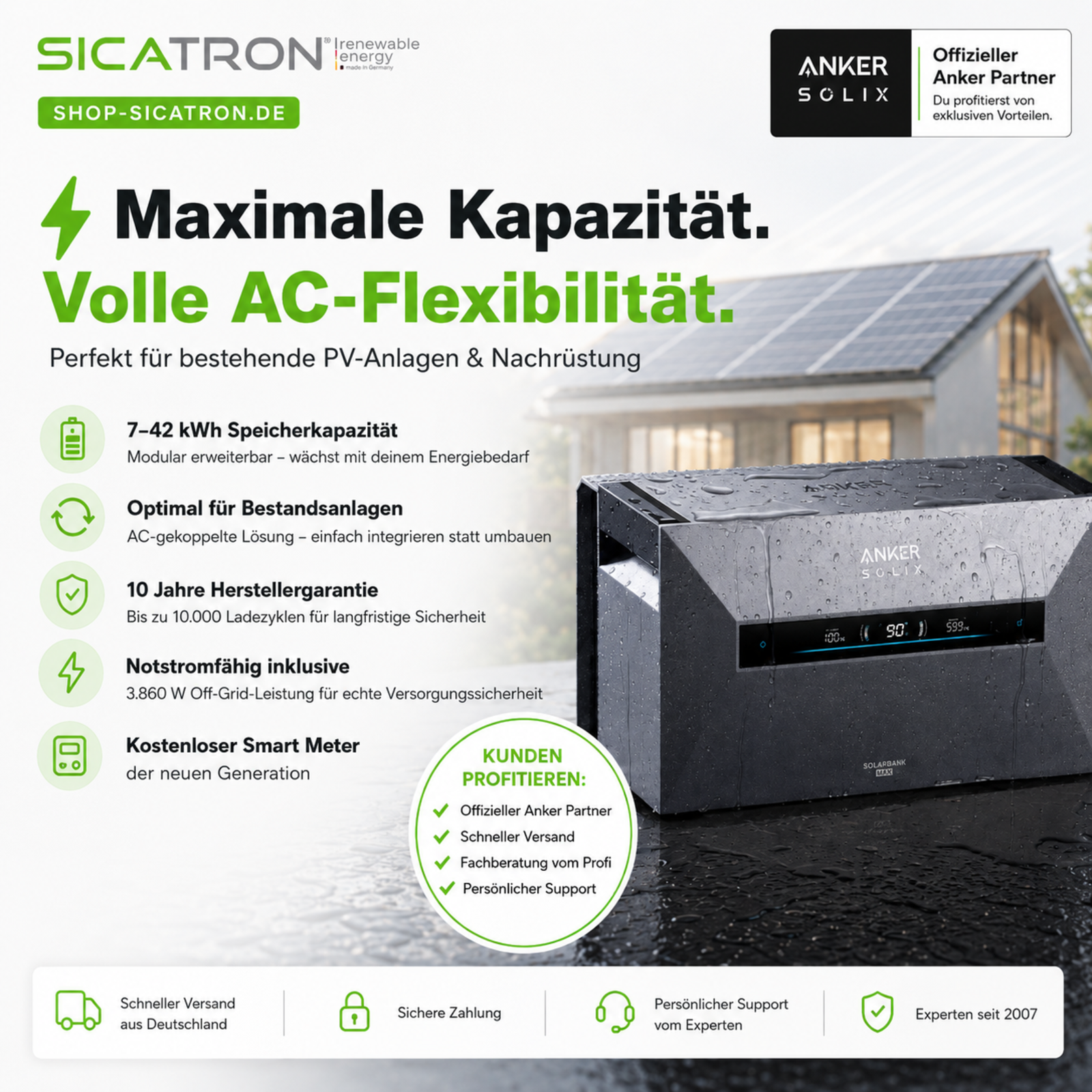 Anker SOLIX Solarbank MAX AC inkl. Smart Meter Gen 2