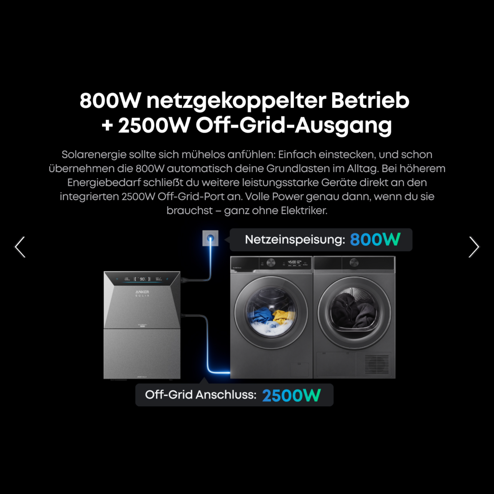 Sicatron 1000 Watt Balkonkraftwerk - 2x 500W bifazial - Anker SOLIX Solarbank 4 Pro