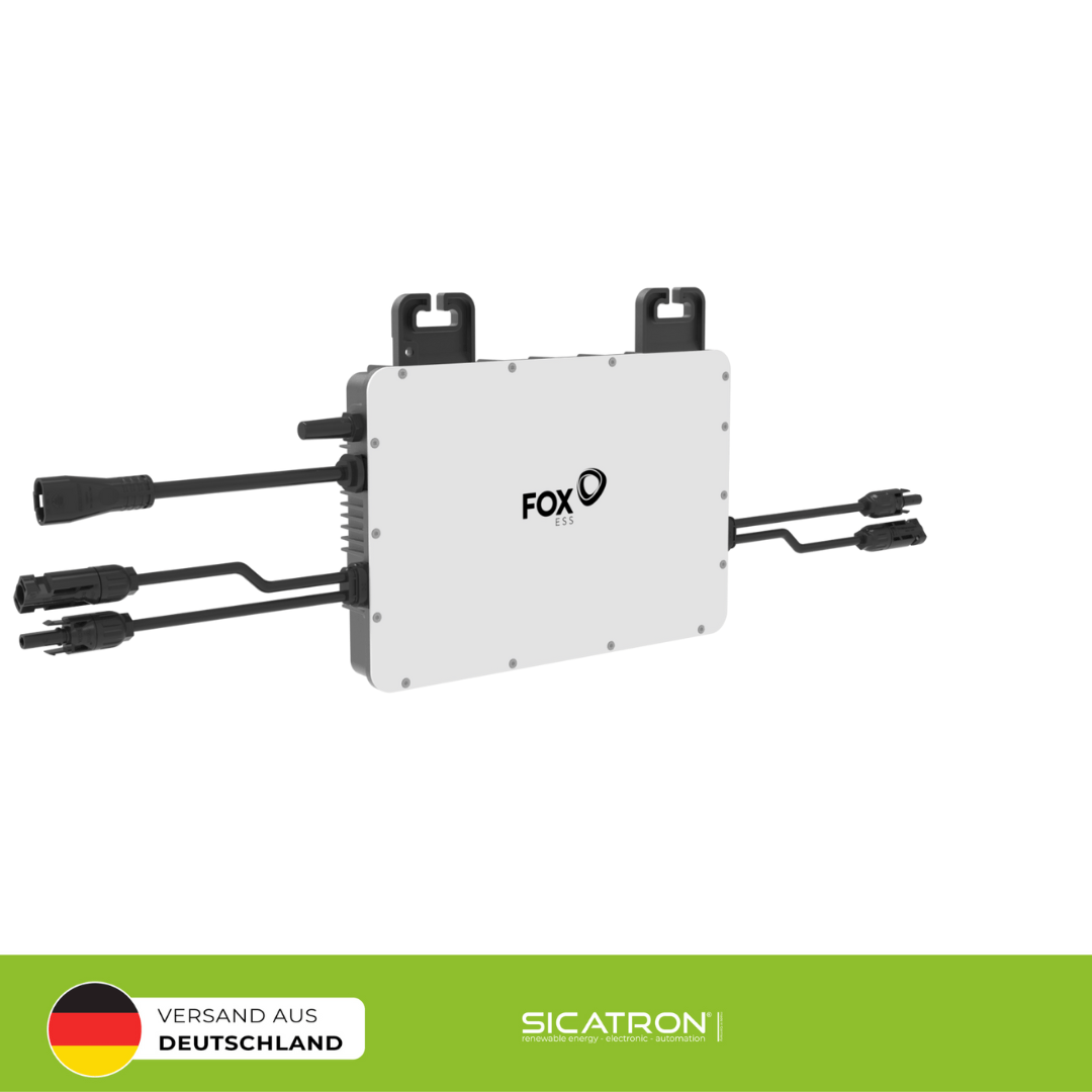 Sicatron 1000W Balkonkraftwerk - 2x 500W Bifazial - FoxEss M1-800-E 800 W