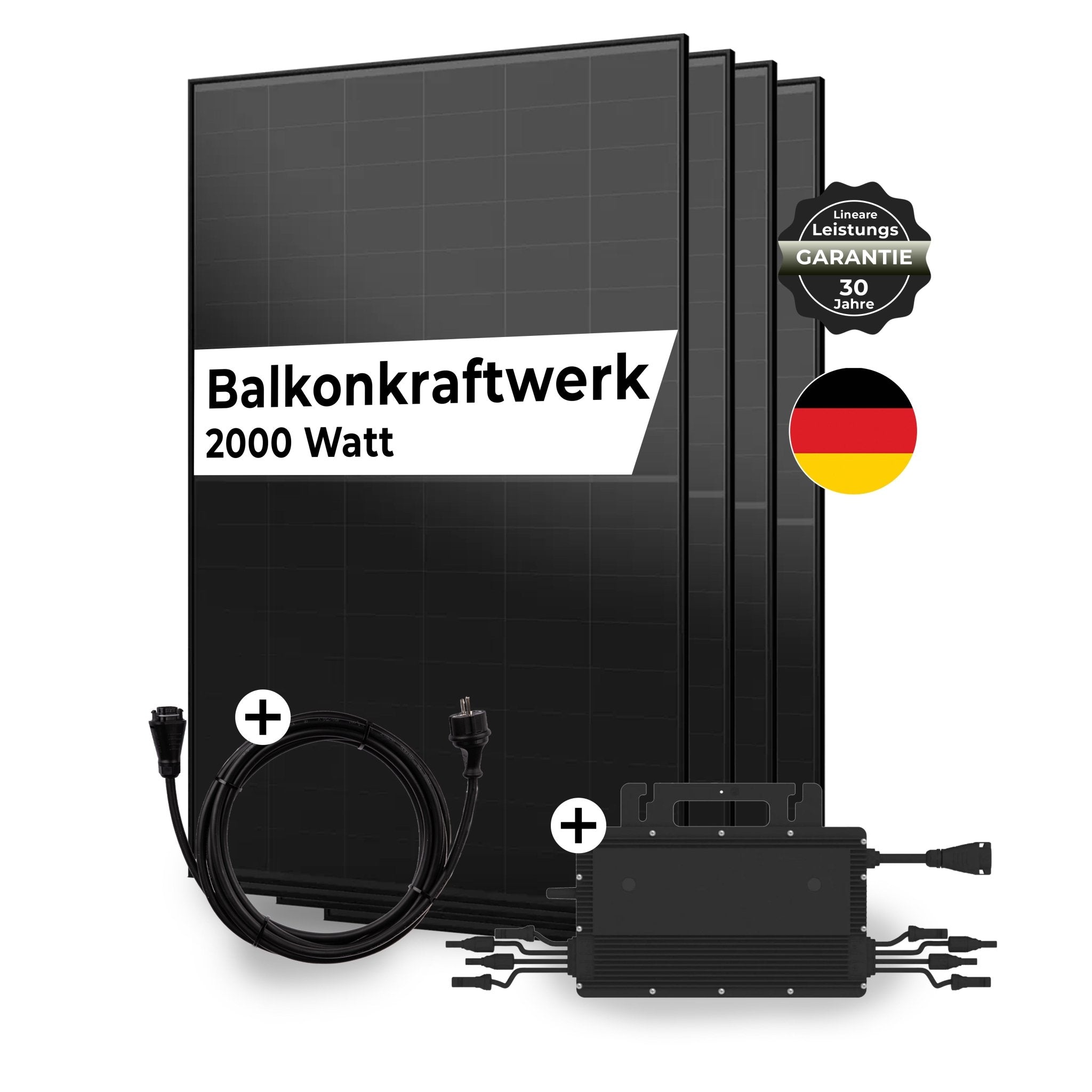Sicatron 2000W Balkonkraftwerk - 4x 500W Bifazial - Hoymiles HMS-1600-4T