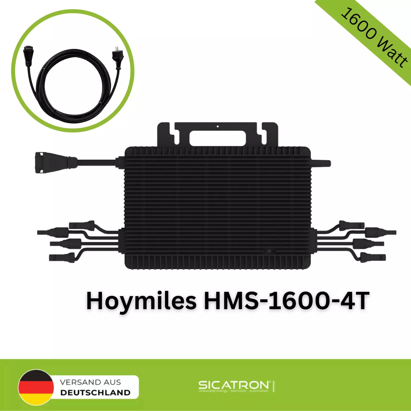 Sicatron 2000W Balkonkraftwerk - 4x 500W Bifazial - Hoymiles HMS-1600-4T