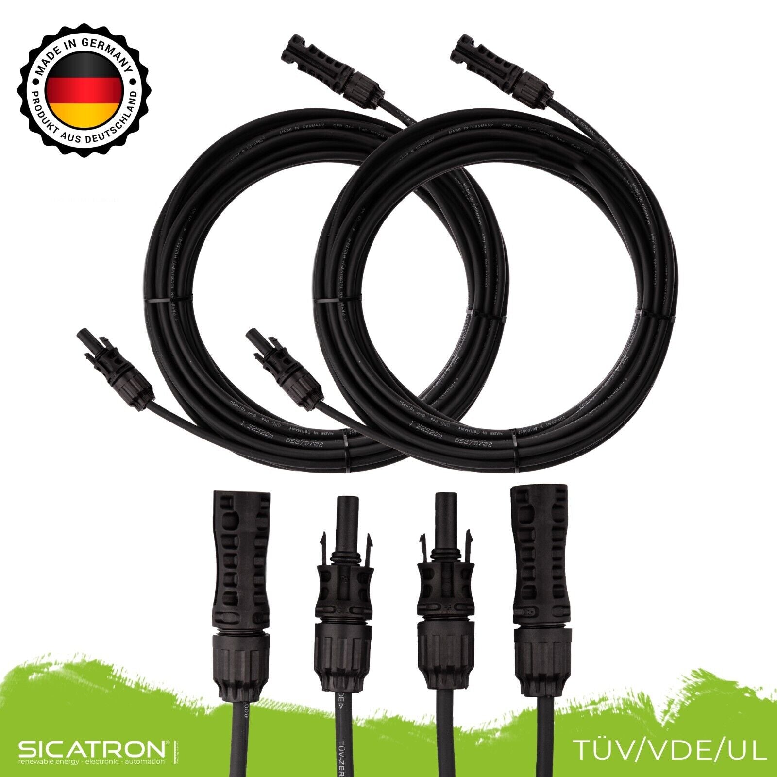 MC4-Verlängerungskabel (1 Paar, 4mm²)